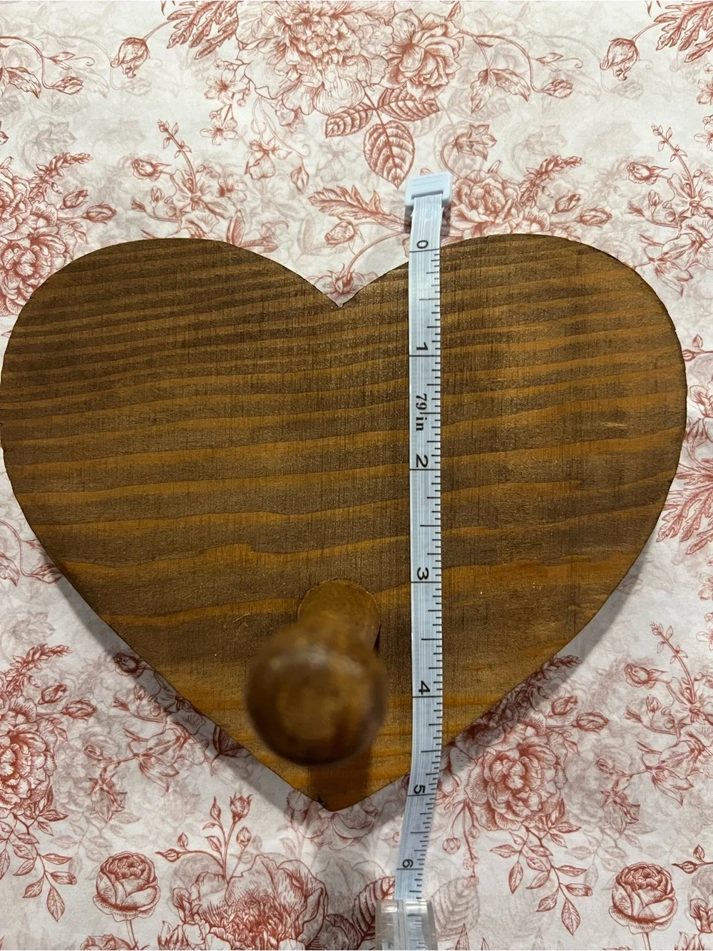 Vintage Wooden Heart Wall Hook